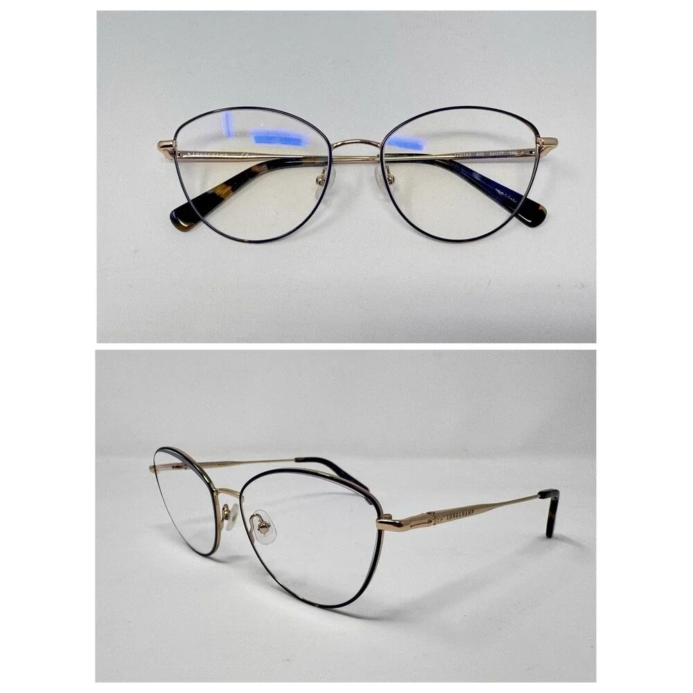 Longchamp LO2143 Eyeglass Frames Only 400 Gold Blue 53-17-140 Authentic